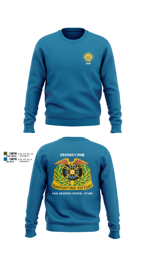 Crew Neck Sweatshirt, 80th TC, TTC-Dix, Army, Teamtime, Team time, sublimation, custom sports apparel, team uniforms, spirit wear, spiritwear, sports uniforms, custom shirts, team store, custom team store, fundraiser sports, apparel fundraiser