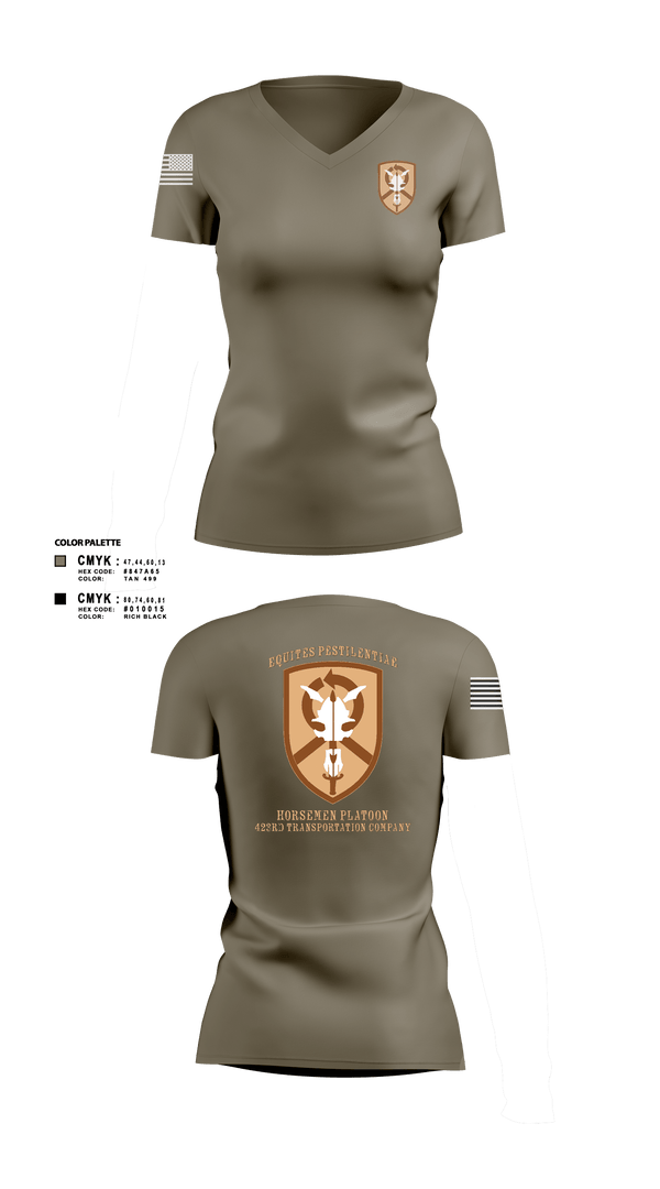 Women's Short Sleeve Vneck Shirt, 1st Platoon, 423 TC1st Platoon, 423 TC, , Teamtime, Team time, sublimation, custom sports apparel, team uniforms, spirit wear, spiritwear, sports uniforms, custom shirts, team store, custom team store, fundraiser sports, apparel fundraiser