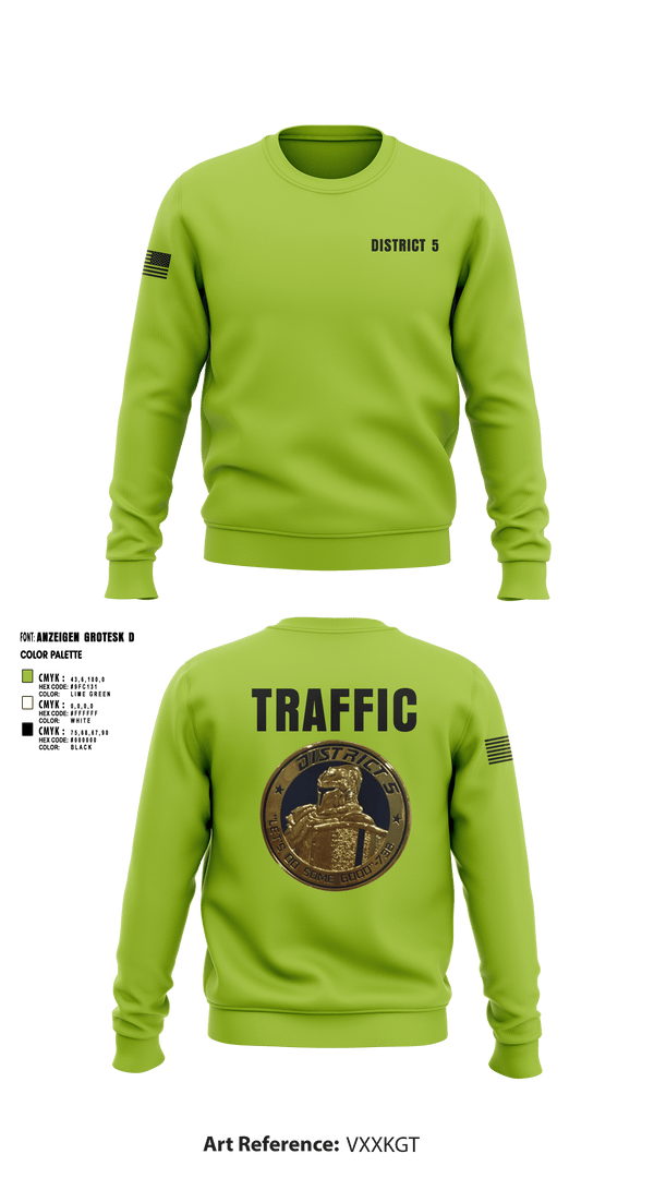 Crew Neck Sweatshirt, District 5 CSO, Police, Teamtime, Team time, sublimation, custom sports apparel, team uniforms, spirit wear, spiritwear, sports uniforms, custom shirts, team store, custom team store, fundraiser sports, apparel fundraiser