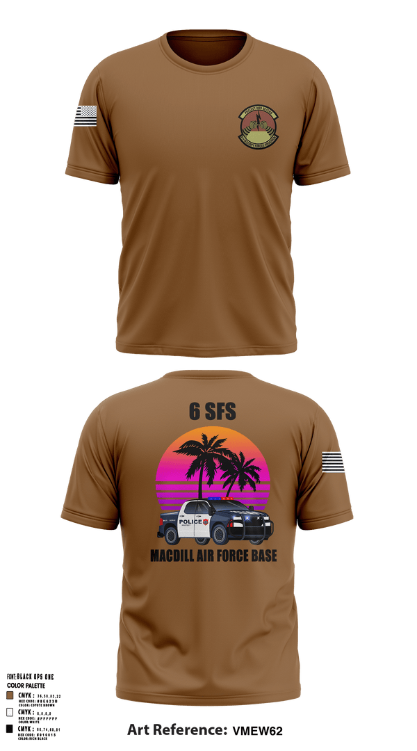 Old School Cotton Feel Shirt, 6th Security Forces Squadron, Air Force, Teamtime, Team time, sublimation, custom sports apparel, team uniforms, spirit wear, spiritwear, sports uniforms, custom shirts, team store, custom team store, fundraiser sports, apparel fundraiser