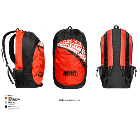 Gear Bag, Raiders, Football, Teamtime, Team time, sublimation, custom sports apparel, team uniforms, spirit wear, spiritwear, sports uniforms, custom shirts, team store, custom team store, fundraiser sports, apparel fundraiser