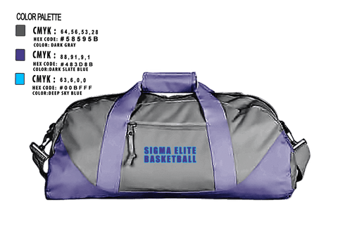 Duffle Bag, Sigma elite, Men's Basketball, Teamtime, Team time, sublimation, custom sports apparel, team uniforms, spirit wear, spiritwear, sports uniforms, custom shirts, team store, custom team store, fundraiser sports, apparel fundraiser