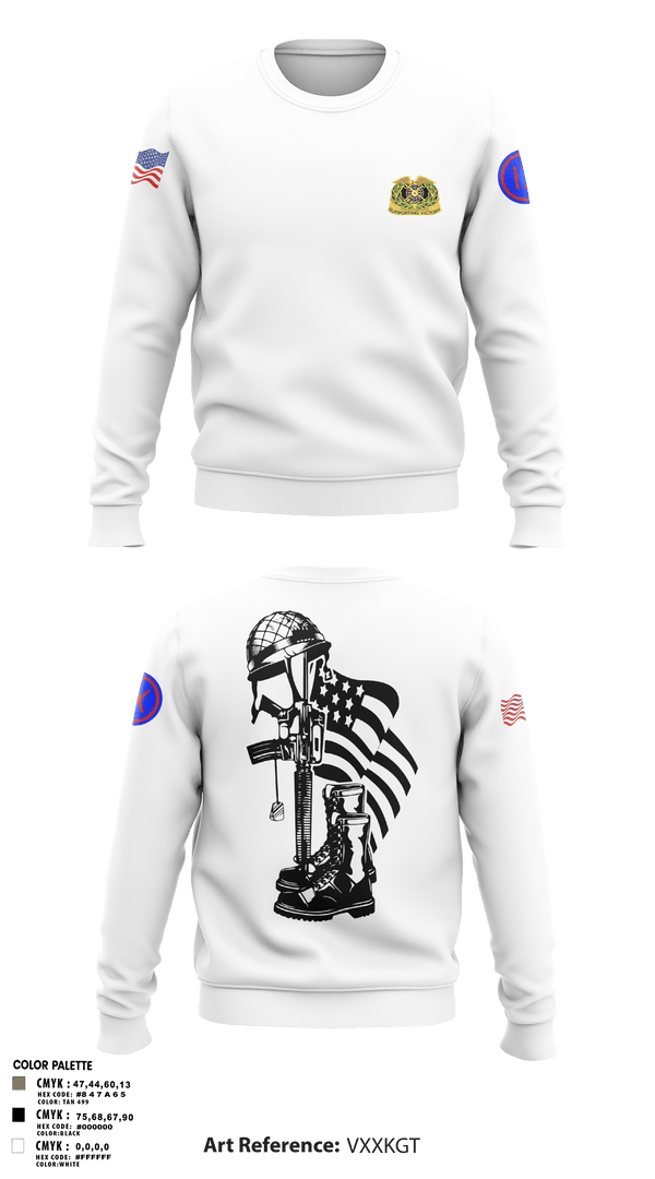 Crew Neck Sweatshirt, 962D QUARTERMASTER COMPANY (MORTUARY AFFAIRS), Army, Teamtime, Team time, sublimation, custom sports apparel, team uniforms, spirit wear, spiritwear, sports uniforms, custom shirts, team store, custom team store, fundraiser sports, apparel fundraiser
