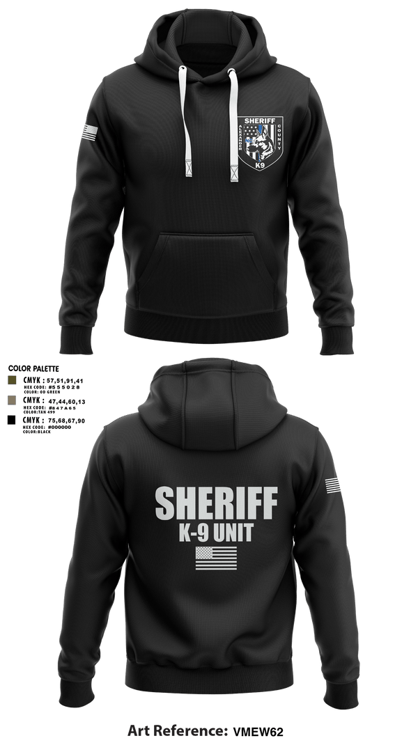 Hoodie, Alexander County Sheriff Office K-9, Police, Teamtime, Team time, sublimation, custom sports apparel, team uniforms, spirit wear, spiritwear, sports uniforms, custom shirts, team store, custom team store, fundraiser sports, apparel fundraiser