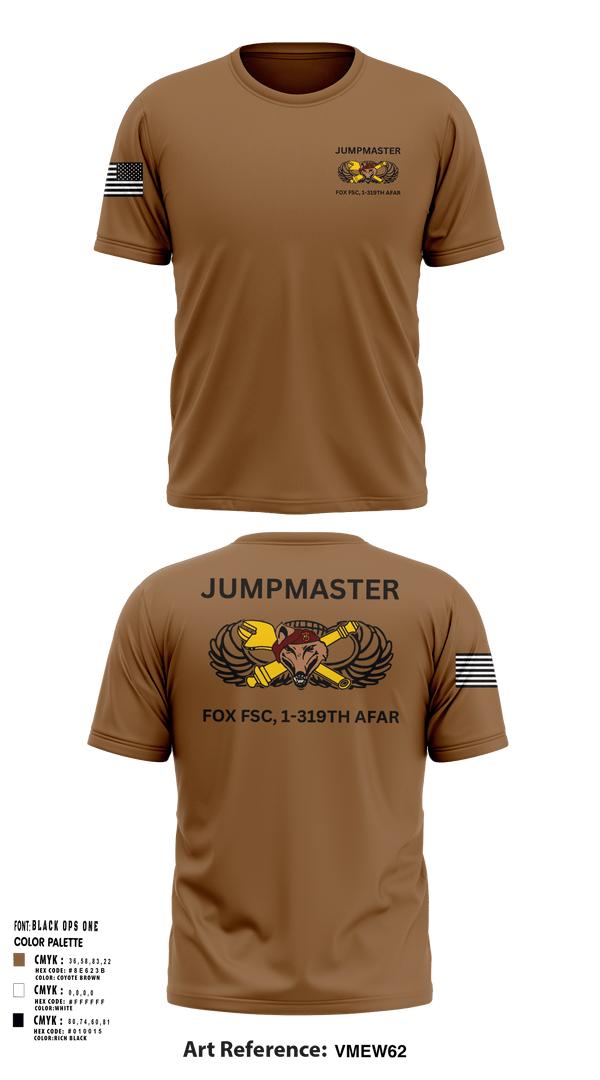 Short Sleeve Performance Shirt, Fox FSC, 1-319 AFAR, Army, Teamtime, Team time, sublimation, custom sports apparel, team uniforms, spirit wear, spiritwear, sports uniforms, custom shirts, team store, custom team store, fundraiser sports, apparel fundraiser