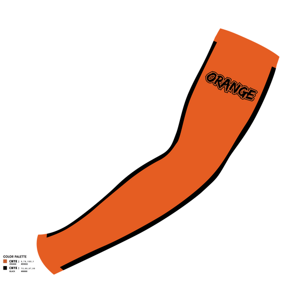 Arm Sleeve, Orange, Baseball, Teamtime, Team time, sublimation, custom sports apparel, team uniforms, spirit wear, spiritwear, sports uniforms, custom shirts, team store, custom team store, fundraiser sports, apparel fundraiser