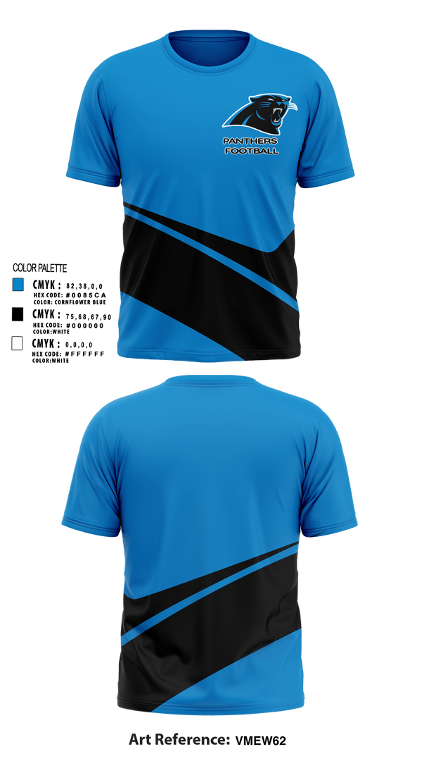 Short Sleeve Performance Shirt, Panthers, Football, Teamtime, Team time, sublimation, custom sports apparel, team uniforms, spirit wear, spiritwear, sports uniforms, custom shirts, team store, custom team store, fundraiser sports, apparel fundraiser