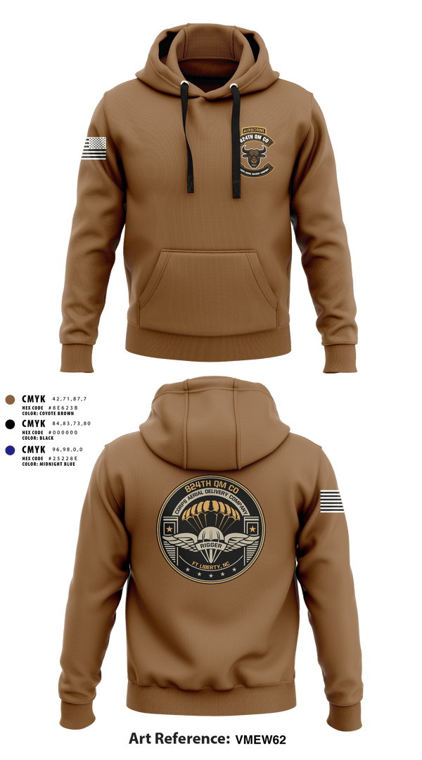 Hoodie, 824th QM CO (CADC-A), Army, Teamtime, Team time, sublimation, custom sports apparel, team uniforms, spirit wear, spiritwear, sports uniforms, custom shirts, team store, custom team store, fundraiser sports, apparel fundraiser