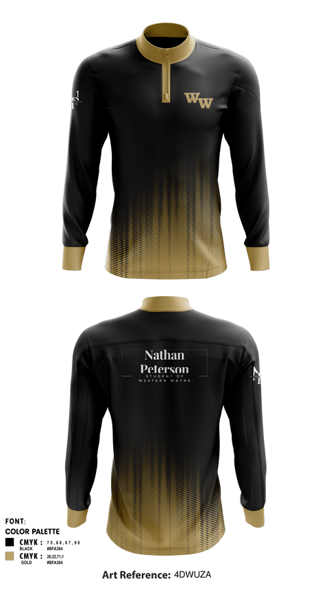 Quarter Zip Jacket, Student of Western Wayne, , Teamtime, Team time, sublimation, custom sports apparel, team uniforms, spirit wear, spiritwear, sports uniforms, custom shirts, team store, custom team store, fundraiser sports, apparel fundraiser