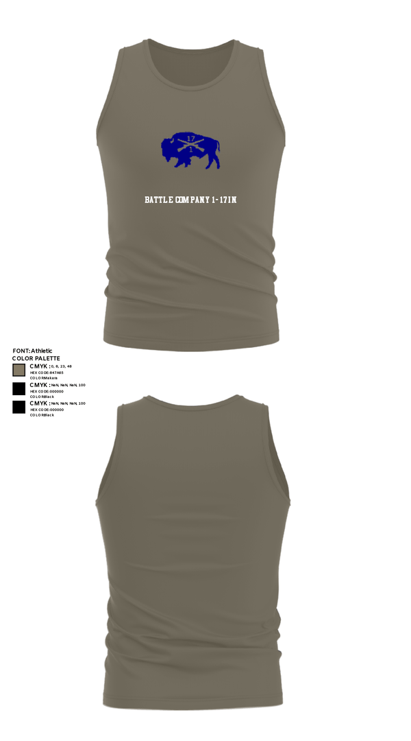 Tank Top, Battle company 1-17IN, Army, Teamtime, Team time, sublimation, custom sports apparel, team uniforms, spirit wear, spiritwear, sports uniforms, custom shirts, team store, custom team store, fundraiser sports, apparel fundraiser