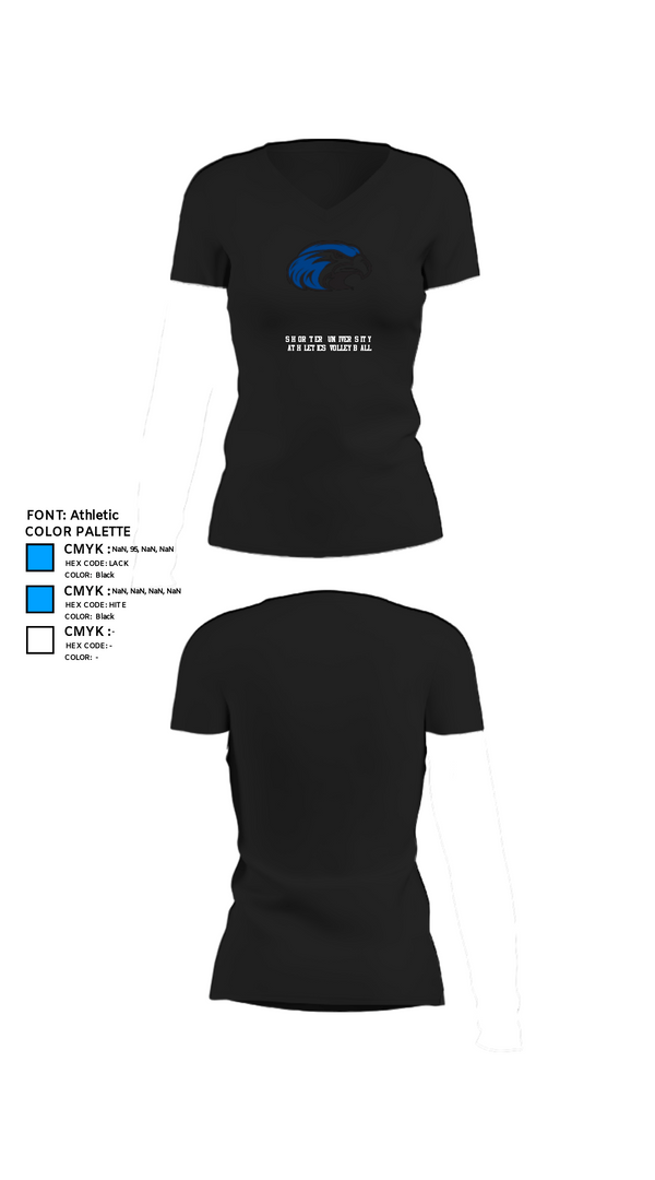 Women's Short Sleeve Vneck Shirt, Shorter University Athletics Volleyball, Women's Volleyball, Teamtime, Team time, sublimation, custom sports apparel, team uniforms, spirit wear, spiritwear, sports uniforms, custom shirts, team store, custom team store, fundraiser sports, apparel fundraiser