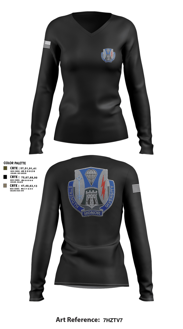 Women's Long Sleeve Vneck Shirt, 82nd airborne, , Teamtime, Team time, sublimation, custom sports apparel, team uniforms, spirit wear, spiritwear, sports uniforms, custom shirts, team store, custom team store, fundraiser sports, apparel fundraiser