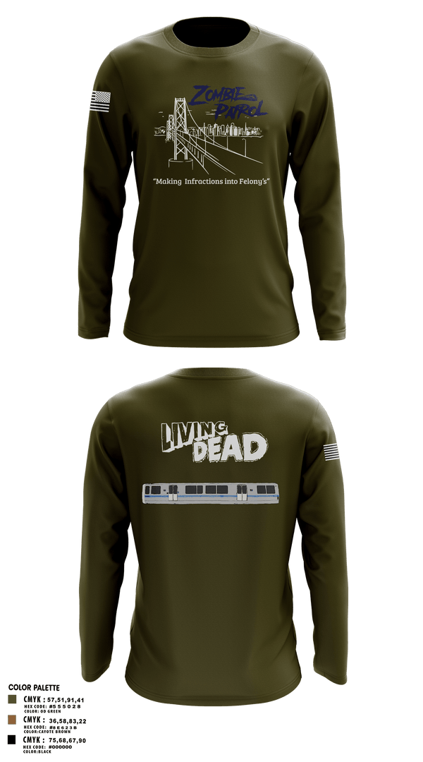 Long Sleeve Performance Shirt, Inversed CrewBART PD Fugitive Task Force, Police, Teamtime, Team time, sublimation, custom sports apparel, team uniforms, spirit wear, spiritwear, sports uniforms, custom shirts, team store, custom team store, fundraiser sports, apparel fundraiser