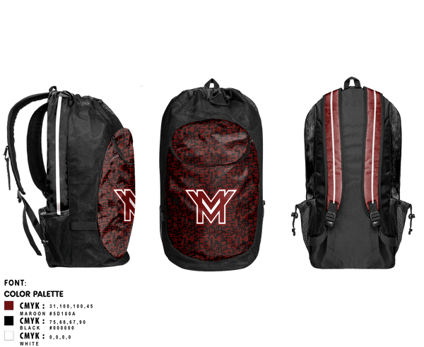 Gear Bag, Mount vernon, Track & Field, Teamtime, Team time, sublimation, custom sports apparel, team uniforms, spirit wear, spiritwear, sports uniforms, custom shirts, team store, custom team store, fundraiser sports, apparel fundraiser
