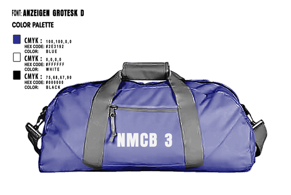 Duffle Bag, NMCB 3, Navy, Teamtime, Team time, sublimation, custom sports apparel, team uniforms, spirit wear, spiritwear, sports uniforms, custom shirts, team store, custom team store, fundraiser sports, apparel fundraiser
