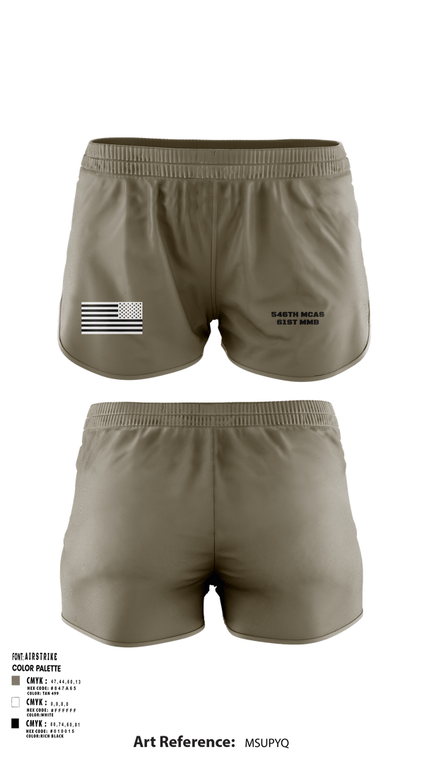 Women's Shorts, 546th mcas 61st mmb, Army, Teamtime, Team time, sublimation, custom sports apparel, team uniforms, spirit wear, spiritwear, sports uniforms, custom shirts, team store, custom team store, fundraiser sports, apparel fundraiser