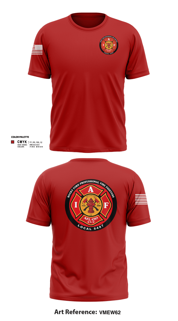 Short Sleeve Performance Shirt, Rocky Ford Professional Firefighters Local 5497, Fire Department, Teamtime, Team time, sublimation, custom sports apparel, team uniforms, spirit wear, spiritwear, sports uniforms, custom shirts, team store, custom team store, fundraiser sports, apparel fundraiser