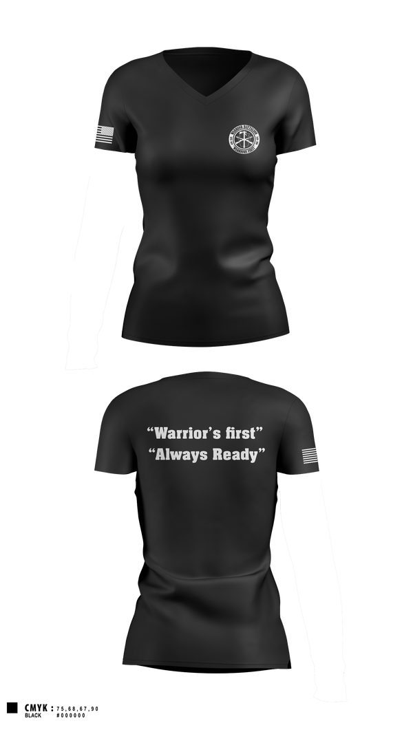 Women's Short Sleeve Vneck Shirt, Warrior battalion, Army, Teamtime, Team time, sublimation, custom sports apparel, team uniforms, spirit wear, spiritwear, sports uniforms, custom shirts, team store, custom team store, fundraiser sports, apparel fundraiser