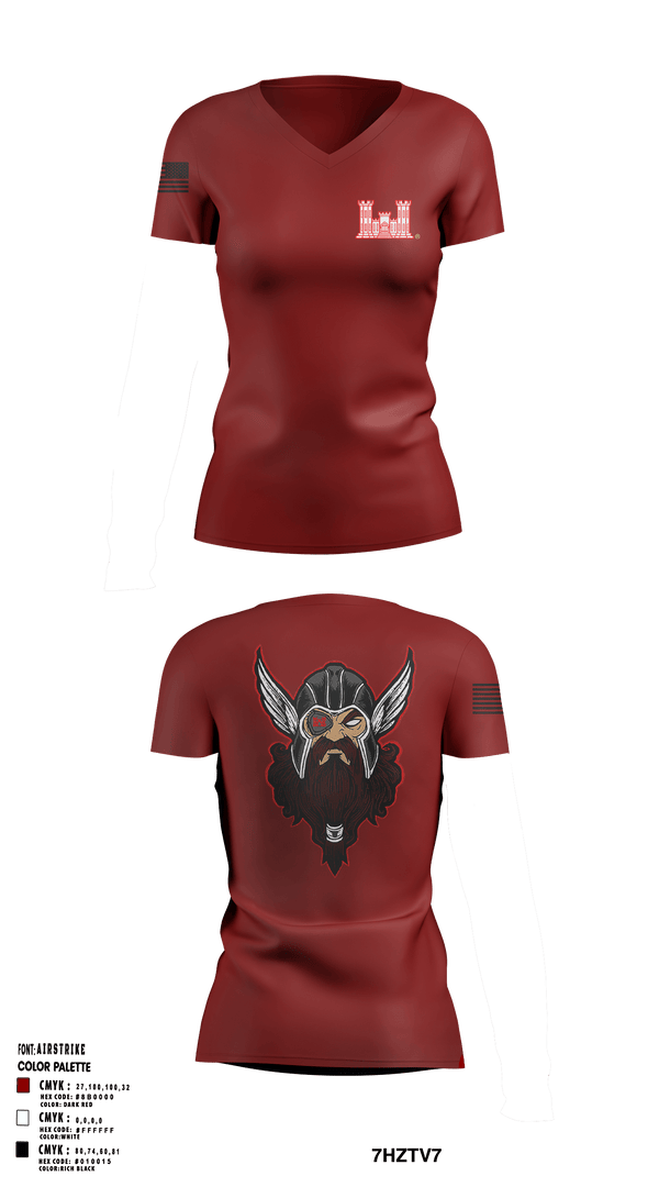 Women's Short Sleeve Vneck Shirt, 689 EN CO, Army, Teamtime, Team time, sublimation, custom sports apparel, team uniforms, spirit wear, spiritwear, sports uniforms, custom shirts, team store, custom team store, fundraiser sports, apparel fundraiser