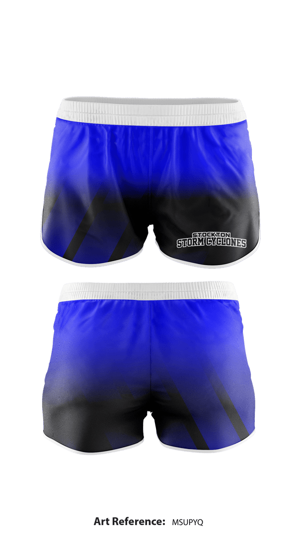 Womens Soccer Shorts, Stockton Storm Cyclones, Women's Soccer, Teamtime, Team time, sublimation, custom sports apparel, team uniforms, spirit wear, spiritwear, sports uniforms, custom shirts, team store, custom team store, fundraiser sports, apparel fundraiser