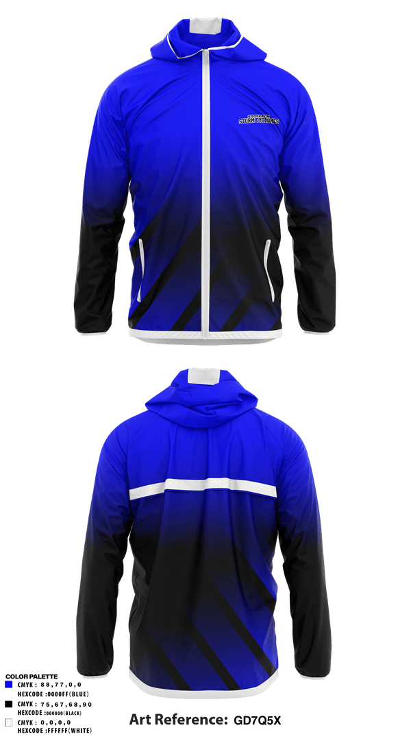 Windbreaker, Stockton Storm Cyclones, Women's Soccer, Teamtime, Team time, sublimation, custom sports apparel, team uniforms, spirit wear, spiritwear, sports uniforms, custom shirts, team store, custom team store, fundraiser sports, apparel fundraiser