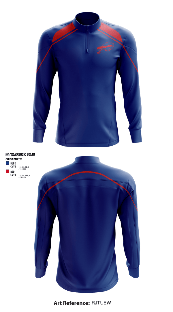Quarter Zip Jacket, Keystone Bills Football and Cheer, Football, Teamtime, Team time, sublimation, custom sports apparel, team uniforms, spirit wear, spiritwear, sports uniforms, custom shirts, team store, custom team store, fundraiser sports, apparel fundraiser