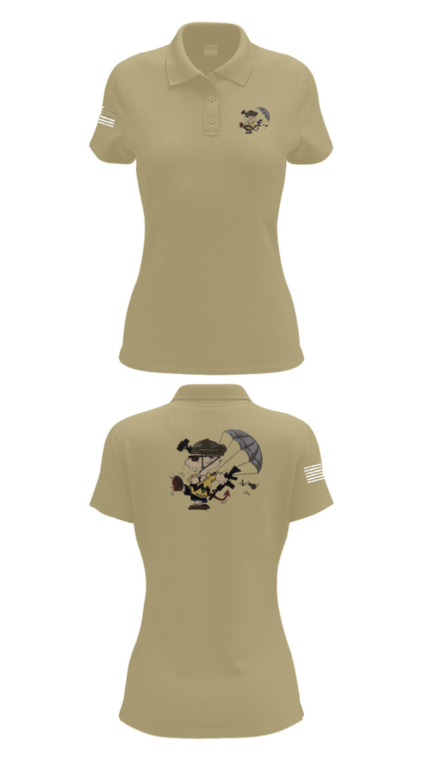 Women's Short Sleeve Performance Polo, 1-508th PIR, Army, Teamtime, Team time, sublimation, custom sports apparel, team uniforms, spirit wear, spiritwear, sports uniforms, custom shirts, team store, custom team store, fundraiser sports, apparel fundraiser