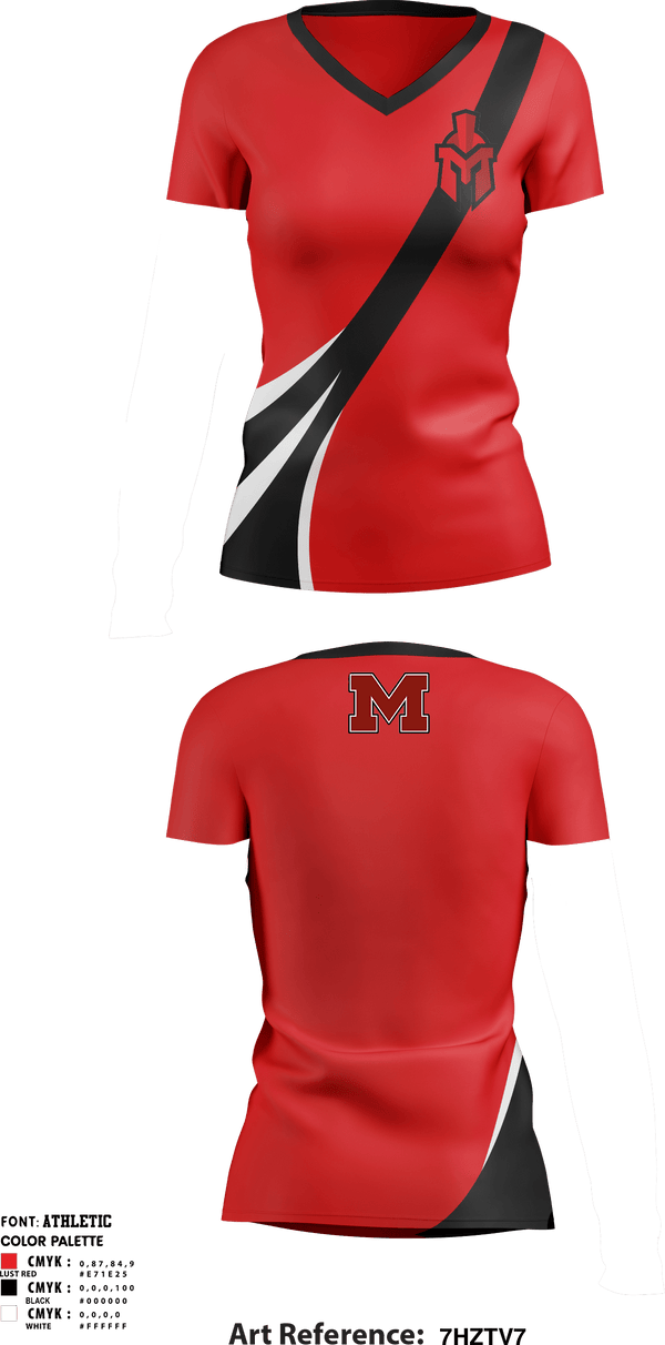Women's Short Sleeve Vneck Shirt, Redmen, Spirit Store, Teamtime, Team time, sublimation, custom sports apparel, team uniforms, spirit wear, spiritwear, sports uniforms, custom shirts, team store, custom team store, fundraiser sports, apparel fundraiser