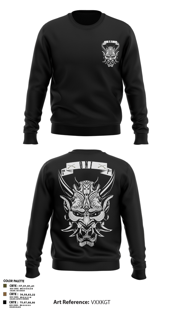 Crew Neck Sweatshirt, 2ND PLATOON ONI, Army, Teamtime, Team time, sublimation, custom sports apparel, team uniforms, spirit wear, spiritwear, sports uniforms, custom shirts, team store, custom team store, fundraiser sports, apparel fundraiser