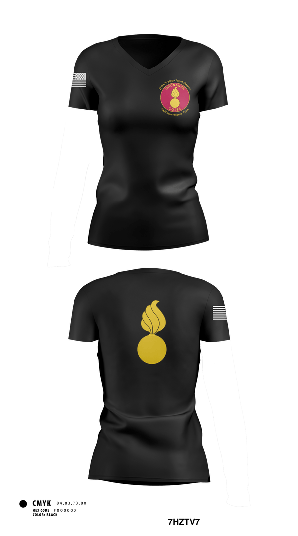 Women's Short Sleeve Vneck Shirt, 129th Heavy Transport Company129 TC CO, Army, Teamtime, Team time, sublimation, custom sports apparel, team uniforms, spirit wear, spiritwear, sports uniforms, custom shirts, team store, custom team store, fundraiser sports, apparel fundraiser