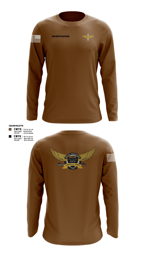 Long Sleeve Performance Shirt, Investigator, Army, Teamtime, Team time, sublimation, custom sports apparel, team uniforms, spirit wear, spiritwear, sports uniforms, custom shirts, team store, custom team store, fundraiser sports, apparel fundraiser