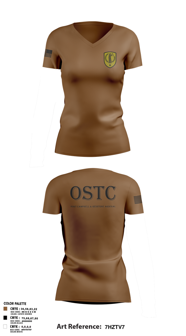 Women's Short Sleeve Vneck Shirt, Fort Campbell & Redstone Arsenal - Office of Special Trial Counsel, , Teamtime, Team time, sublimation, custom sports apparel, team uniforms, spirit wear, spiritwear, sports uniforms, custom shirts, team store, custom team store, fundraiser sports, apparel fundraiser