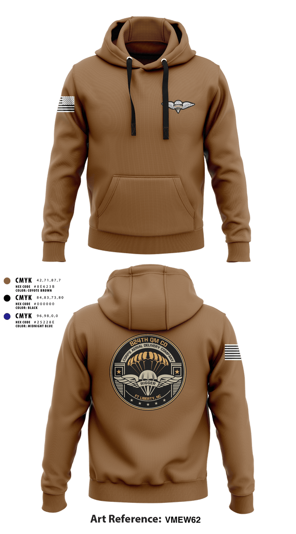 Hoodie, 824th QM CO (CADC-A), Army, Teamtime, Team time, sublimation, custom sports apparel, team uniforms, spirit wear, spiritwear, sports uniforms, custom shirts, team store, custom team store, fundraiser sports, apparel fundraiser
