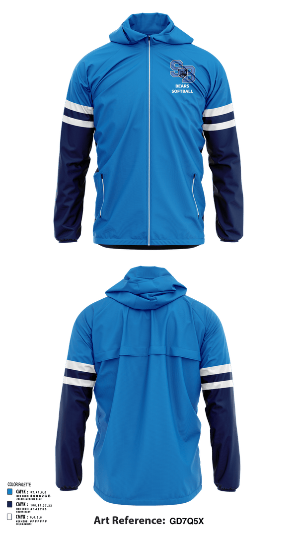 Windbreaker, Bears, Softball, Teamtime, Team time, sublimation, custom sports apparel, team uniforms, spirit wear, spiritwear, sports uniforms, custom shirts, team store, custom team store, fundraiser sports, apparel fundraiser