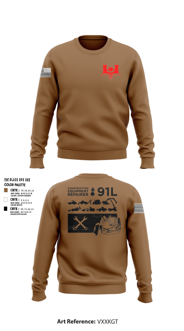 Crew Neck Sweatshirt, 302nd EN CO, Army, Teamtime, Team time, sublimation, custom sports apparel, team uniforms, spirit wear, spiritwear, sports uniforms, custom shirts, team store, custom team store, fundraiser sports, apparel fundraiser