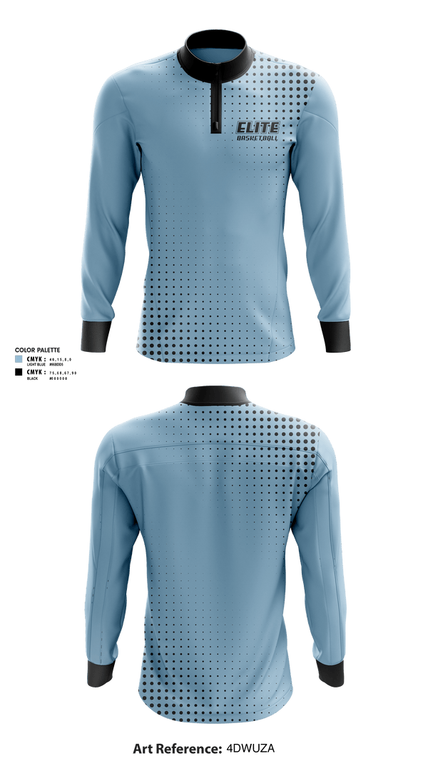 Quarter Zip Jacket, Elite, Men's Basketball, Teamtime, Team time, sublimation, custom sports apparel, team uniforms, spirit wear, spiritwear, sports uniforms, custom shirts, team store, custom team store, fundraiser sports, apparel fundraiser