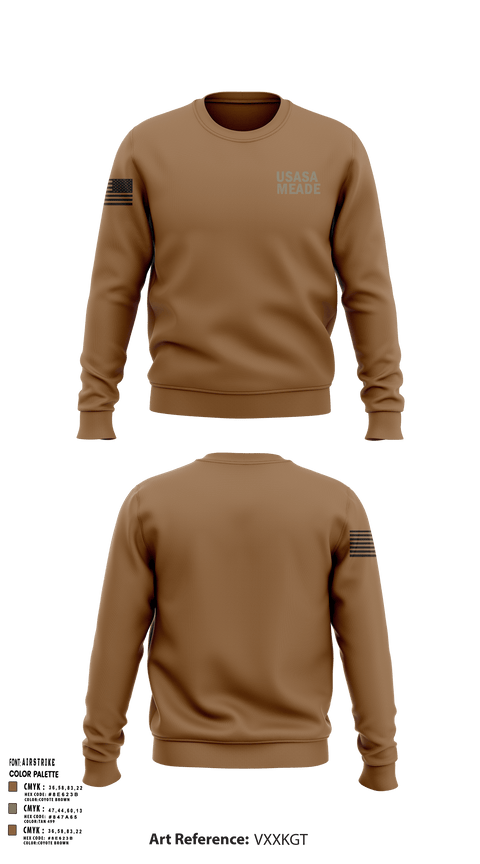 Crew Neck Sweatshirt, USASA Meade, Army, Teamtime, Team time, sublimation, custom sports apparel, team uniforms, spirit wear, spiritwear, sports uniforms, custom shirts, team store, custom team store, fundraiser sports, apparel fundraiser