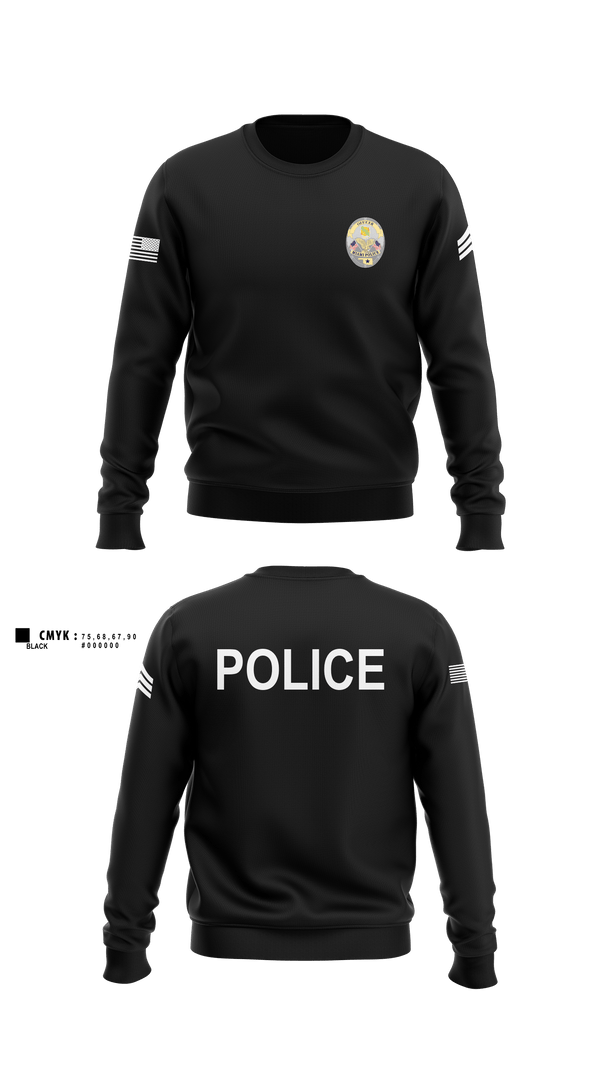 Crew Neck Sweatshirt, Miami Police Department, Police, Teamtime, Team time, sublimation, custom sports apparel, team uniforms, spirit wear, spiritwear, sports uniforms, custom shirts, team store, custom team store, fundraiser sports, apparel fundraiser