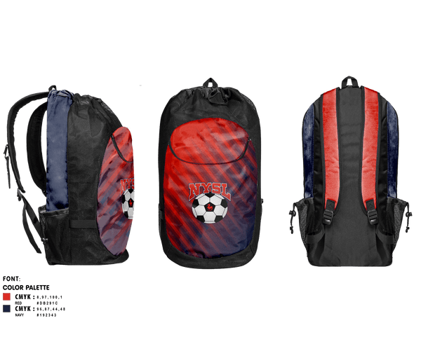 Gear Bag, Niles Recreational League NYSL, Men's Soccer, Teamtime, Team time, sublimation, custom sports apparel, team uniforms, spirit wear, spiritwear, sports uniforms, custom shirts, team store, custom team store, fundraiser sports, apparel fundraiser