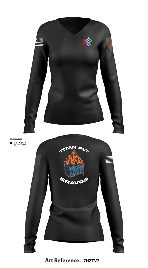 Women's Long Sleeve Vneck Shirt, 3rd plt kingsmen, Army, Teamtime, Team time, sublimation, custom sports apparel, team uniforms, spirit wear, spiritwear, sports uniforms, custom shirts, team store, custom team store, fundraiser sports, apparel fundraiser