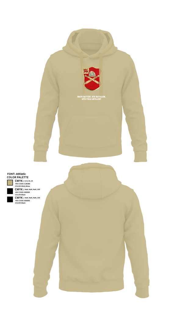 Hoodie, Bravo Battery, 6th Battalion, 10th Field Artillery, , Teamtime, Team time, sublimation, custom sports apparel, team uniforms, spirit wear, spiritwear, sports uniforms, custom shirts, team store, custom team store, fundraiser sports, apparel fundraiser