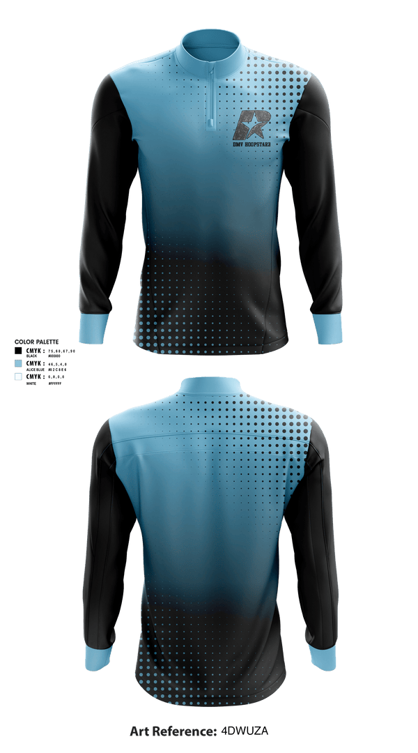 Quarter Zip Jacket, DMV HOOPSTARZ, Men's Basketball, Teamtime, Team time, sublimation, custom sports apparel, team uniforms, spirit wear, spiritwear, sports uniforms, custom shirts, team store, custom team store, fundraiser sports, apparel fundraiser