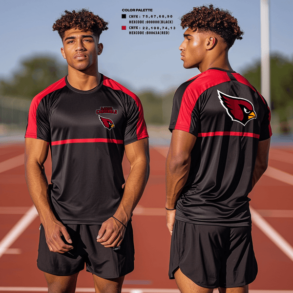 Short Sleeve Performance Shirt, plainfield cardinals, Track & Field, Teamtime, Team time, sublimation, custom sports apparel, team uniforms, spirit wear, spiritwear, sports uniforms, custom shirts, team store, custom team store, fundraiser sports, apparel fundraiser