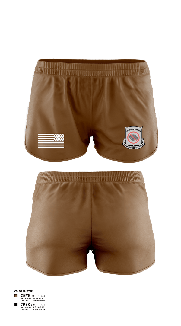 Women's Shorts, Weed and Powder, Army, Teamtime, Team time, sublimation, custom sports apparel, team uniforms, spirit wear, spiritwear, sports uniforms, custom shirts, team store, custom team store, fundraiser sports, apparel fundraiser