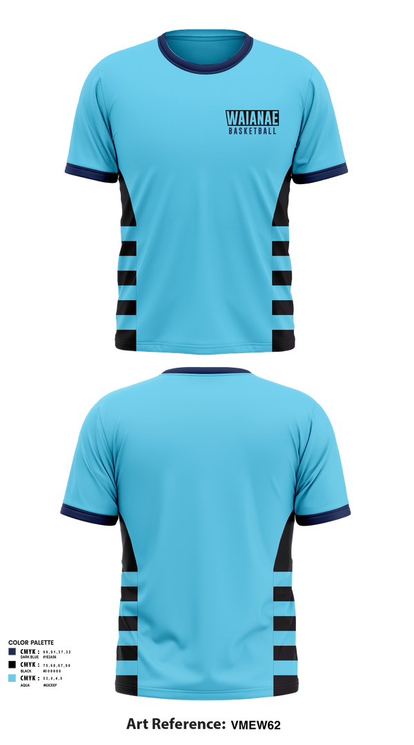 Short Sleeve Performance Shirt, Waianae, Men's Basketball, Teamtime, Team time, sublimation, custom sports apparel, team uniforms, spirit wear, spiritwear, sports uniforms, custom shirts, team store, custom team store, fundraiser sports, apparel fundraiser