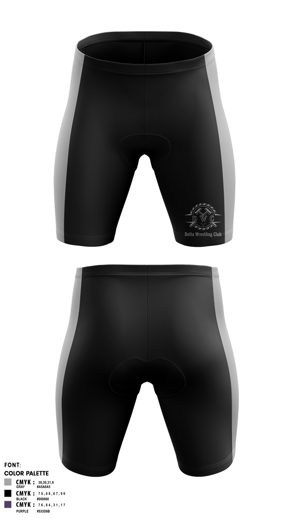 Men's Compression Shorts, Delta Wrestling Club, Wrestling, Teamtime, Team time, sublimation, custom sports apparel, team uniforms, spirit wear, spiritwear, sports uniforms, custom shirts, team store, custom team store, fundraiser sports, apparel fundraiser