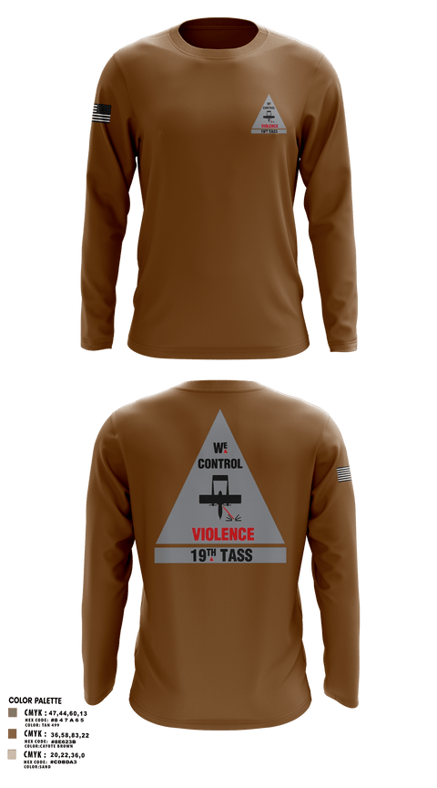Long Sleeve Performance Shirt, 19th TASS, Air Force, Teamtime, Team time, sublimation, custom sports apparel, team uniforms, spirit wear, spiritwear, sports uniforms, custom shirts, team store, custom team store, fundraiser sports, apparel fundraiser