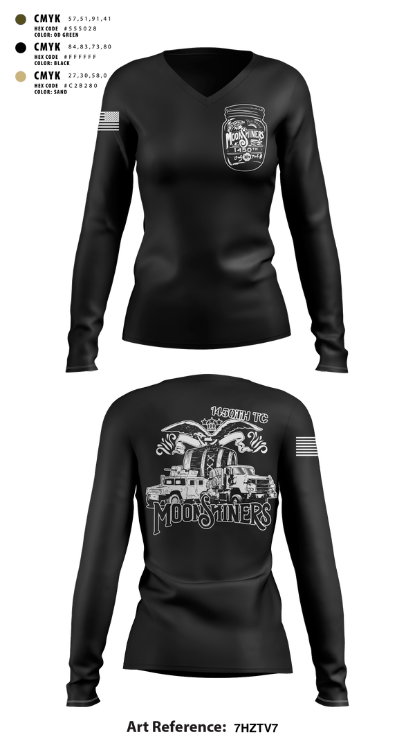 Women's Long Sleeve Vneck Shirt, 1450th TC, Army, Teamtime, Team time, sublimation, custom sports apparel, team uniforms, spirit wear, spiritwear, sports uniforms, custom shirts, team store, custom team store, fundraiser sports, apparel fundraiser