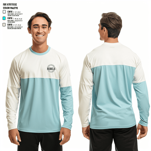 Long Sleeve Performance Shirt, REBLES, Men's Basketball, Teamtime, Team time, sublimation, custom sports apparel, team uniforms, spirit wear, spiritwear, sports uniforms, custom shirts, team store, custom team store, fundraiser sports, apparel fundraiser