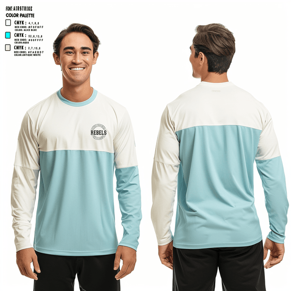 Long Sleeve Performance Shirt, REBLES, Men's Basketball, Teamtime, Team time, sublimation, custom sports apparel, team uniforms, spirit wear, spiritwear, sports uniforms, custom shirts, team store, custom team store, fundraiser sports, apparel fundraiser
